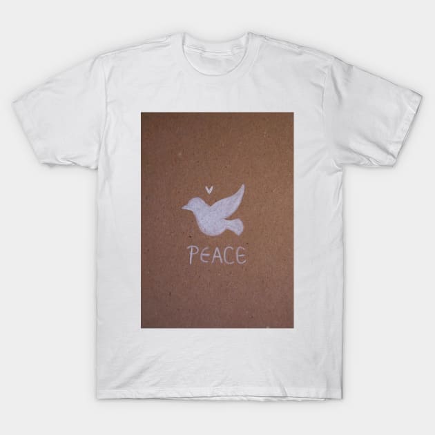 P E A C E   D O V E - Watercolor Illustration T-Shirt by Le petit fennec